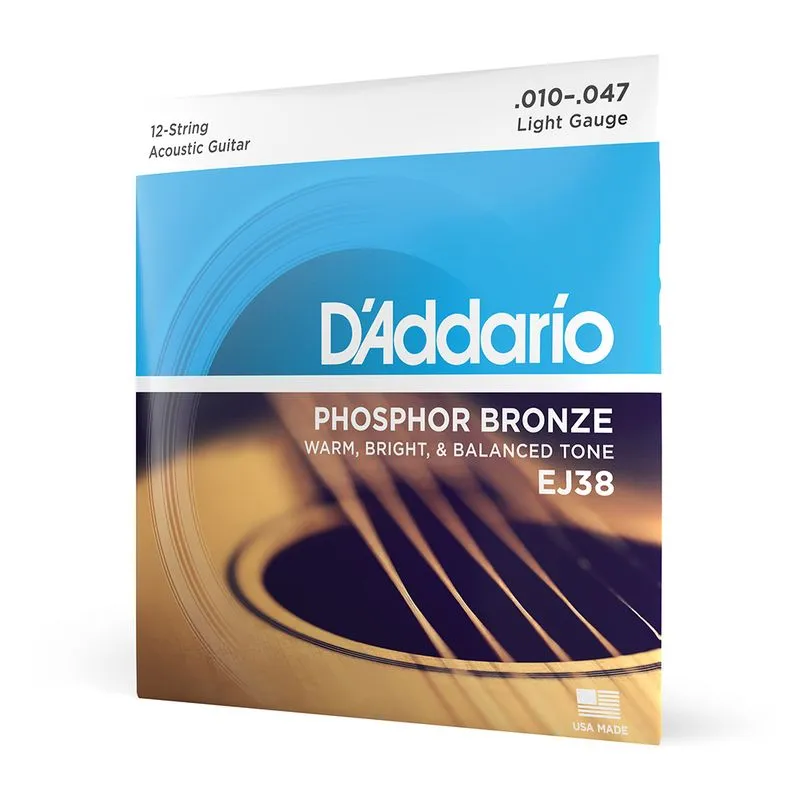 ENCORDOAMENTO VIOLÃO DADDARIO AÇO 12C. - EJ38 010