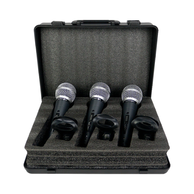 MICROFONE SOUNDVOICE COM FIO SM-58S+ (KIT 3 MIC.)