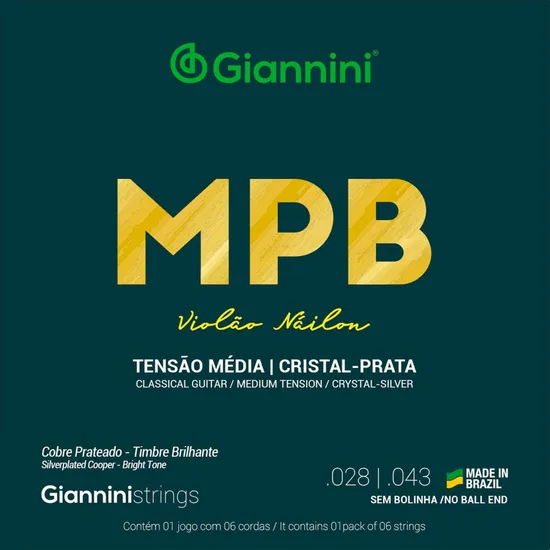 ENCORDOAMENTO VIOLÃO GIANNINI NYLON MPB - T.M GENWDS