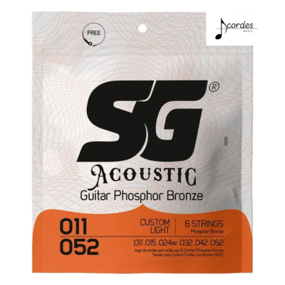 Encordoamento para violão SG 011 Phosphor Bronze