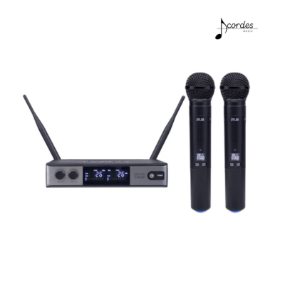 Microfone Duplo UHF Profissional Dylan UDX-02 Sem Fio