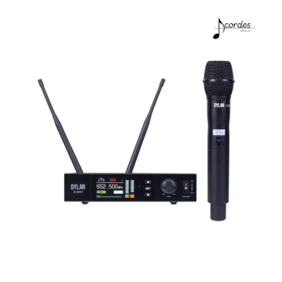 Microfone Dylan D 9501 Mão True Diversity UHF Sem Fio