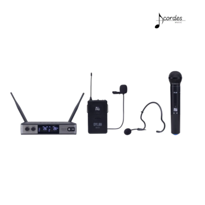 Microfone Duplo Dylan Udx-05 Bastão/Lapela/Headset/Guitar Sem Fio