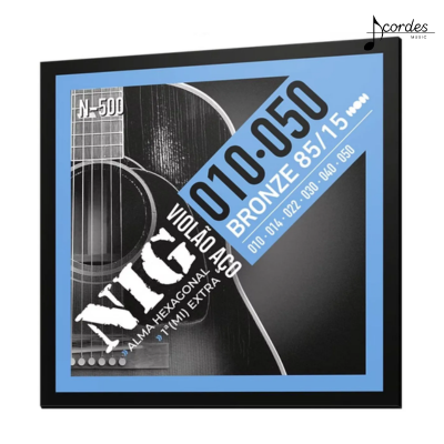Encordoamento para Violão NIG N-500 | .010" / .050" (Bronze 85/15)