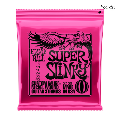 Encordoamento para Guitarra Ernie Ball Super Slinky Nickel Wound 009-042
