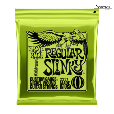 Encordoamento para Guitarra Ernie Ball Regular Slinky Nickel Wound 10-46