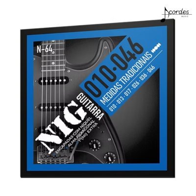 Encordoamento para Guitarra NIG N-64 | .010" / .046"