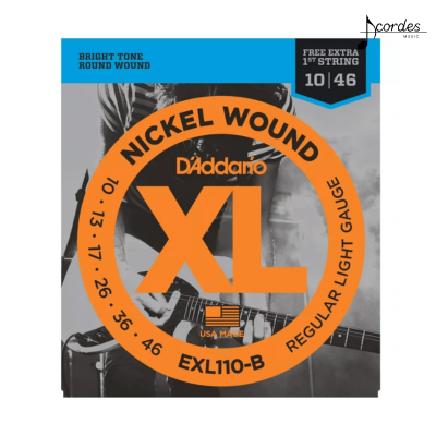 Encordoamento para Guitarra D’Addario EXL110-B (XL Nickel Wound)
